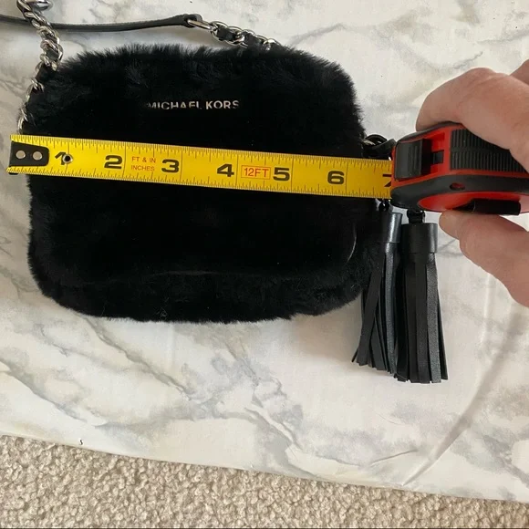 Michael Kors black fur crossbody bag! - Picture 7 of 8